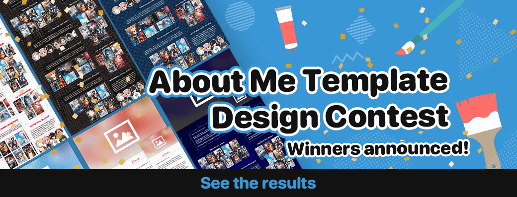 About Me Template Design Winners