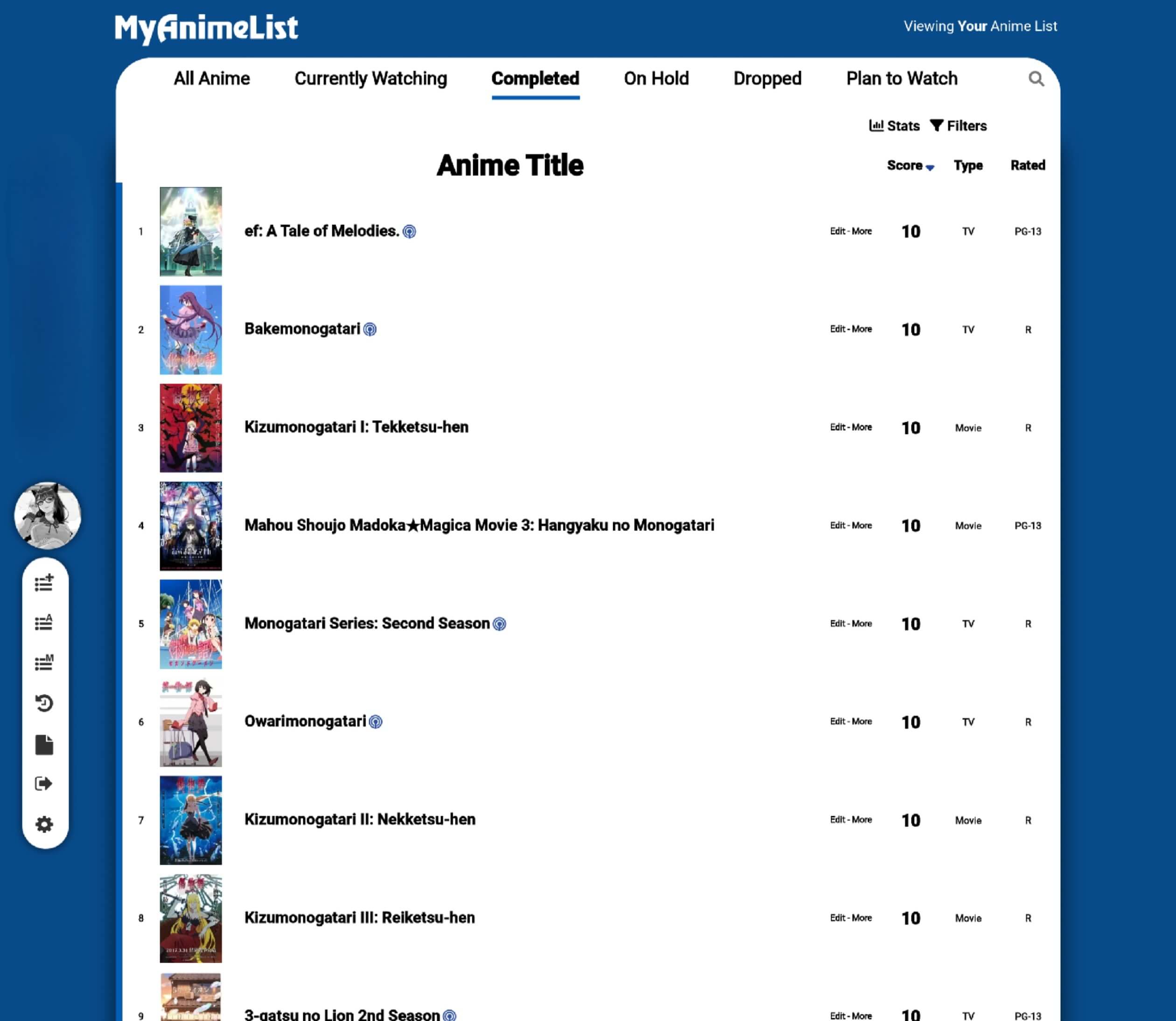 MyAnimeList 10 - Microsoft Apps