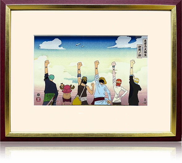 ONE PIECE ukiyo-e woodcut print “Hito-tsunagi no Dai-hiho　Nakama no Shirushi”