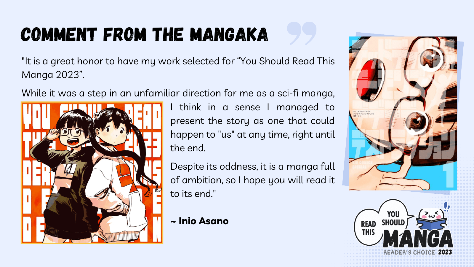 MyAnimeList on X: 📚 Read This Manga 2023 📚 Thank you, Hakuri